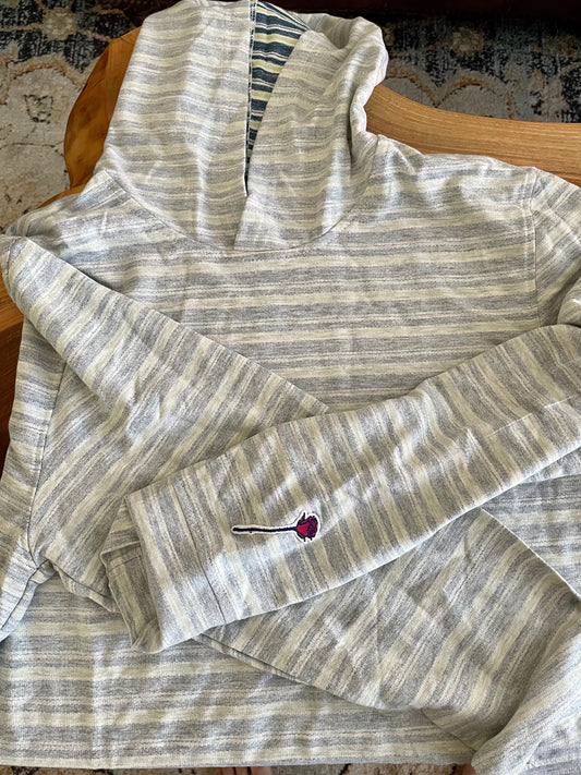 Reverse Stripe Rose Hoodie